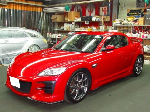 ＭＡＺＤＡ　 マツダ　 ＲＸ－8 　タイプＧ　磨き＆ガラスコーティング＆オプション施工終了