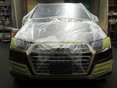 Audi 　アウディ 　Q7 　55　 TFSI　 quattro　事故補修＝磨き＆ガラスコーティング＆オプション施工終了