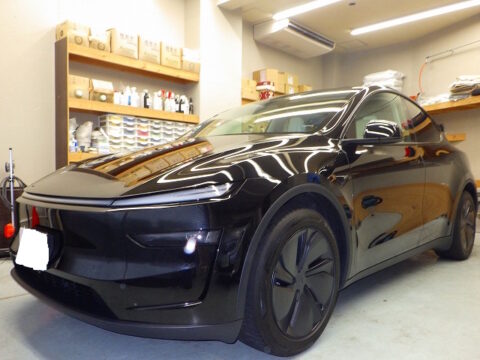 Ｔｅｓｌａ　テスラ　モデルY　RDW（ZAA-YL1YT）メンテナンス磨き＆オプション施工終了