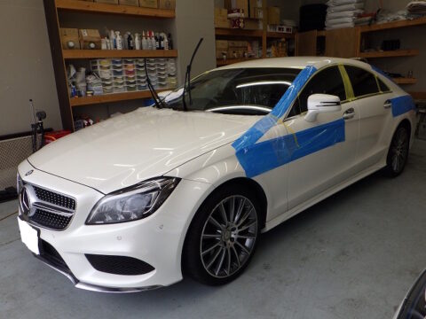 Ｍｅｒｃｅｄｅｓ－ＢｅｎZ　メルセデスベンツ　CLS220ｄスポーツ ディーゼルターボ（3DA-257314C）オプション施工＝スプラッシュビュー・ウインドウフッ素コーティング施工終了